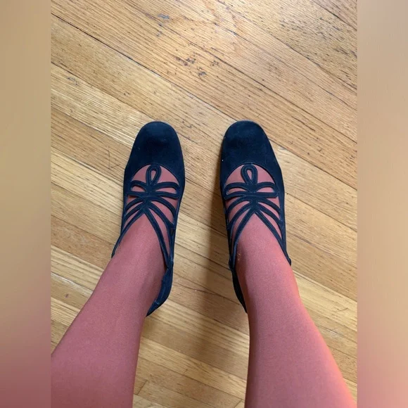 Vintage Emilio Pucci Black Suede Ankle Boots - Size 37.5 - Picture 2 of 8